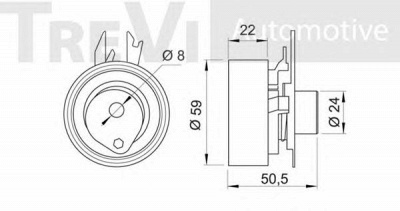 TREVI AUTOMOTIVE td1006 -  Натяжной ролик, ремень ГРМ